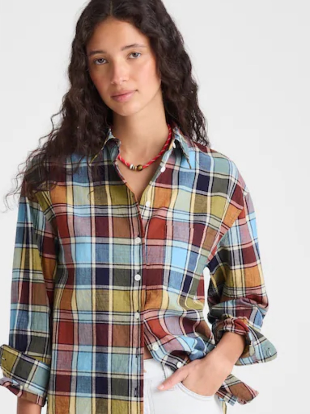 Madewell Multi-Color Plaid Button-Down Shirt